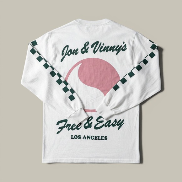 Free & Easy Other - Free & Easy Jon & Vinny's Los Angeles T-Shirt White Mens Large L Streetwear